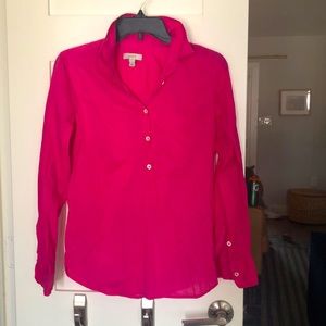 Pink cotton jcrew popover size 4
